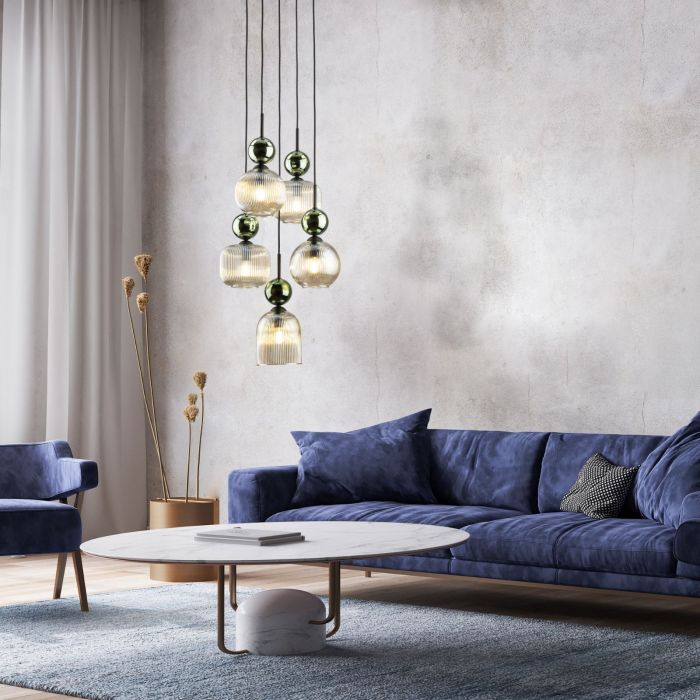 Lampa wisząca SOPHIA COGNAC Zielona 11149