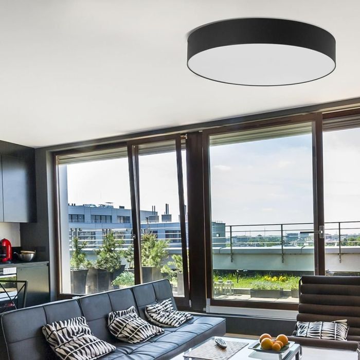 Lampa sufitowa RONDO Czarna śr. 45 cm 1088