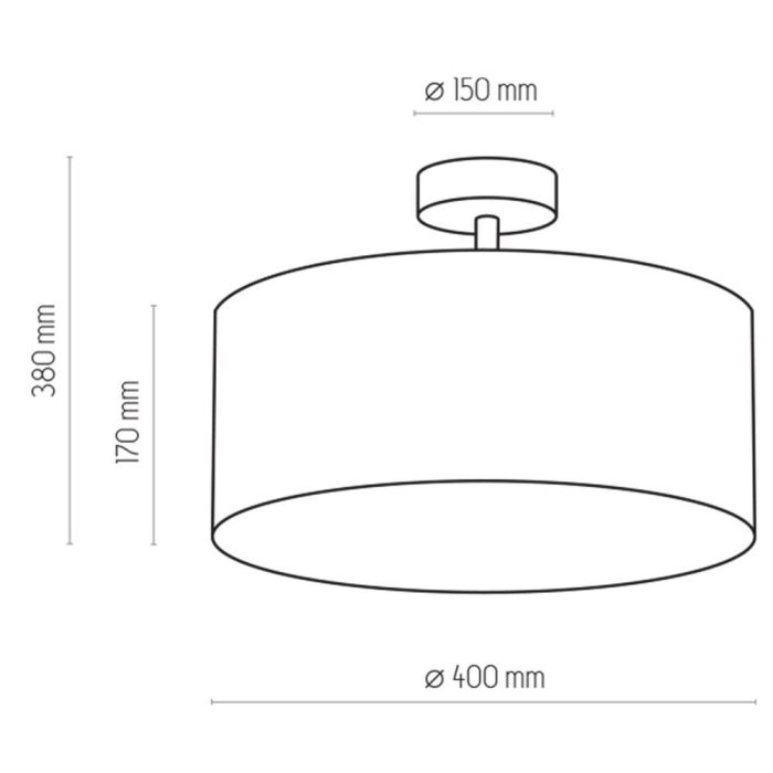 Lampa sufitowa RONDO Czarna śr. 40 cm 4246
