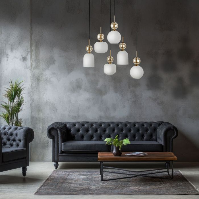 Lampa wisząca SOPHIA COGNAC Złota 11594