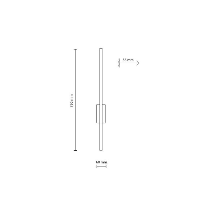 Lampa ścienna FLASH Czarna 6627