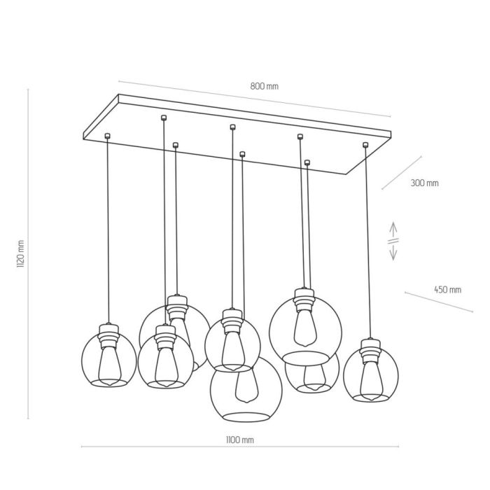 Lampa wisząca CUBUS Grafitowa 4113