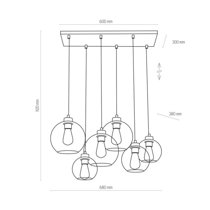 Lampa wisząca CUBUS 2833
