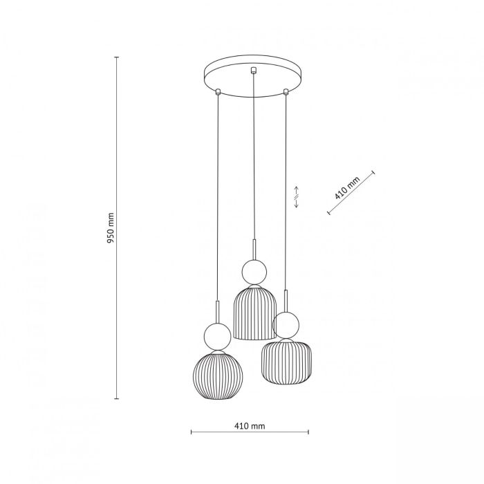 Lampa wisząca SOPHIA COGNAC Zielona 11148