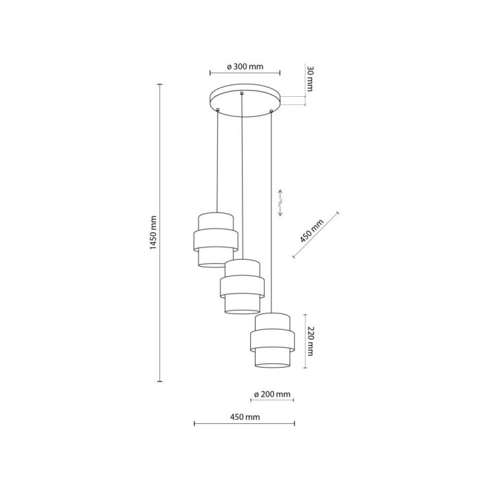 Lampa wisząca CALISTO Jutowa 6098