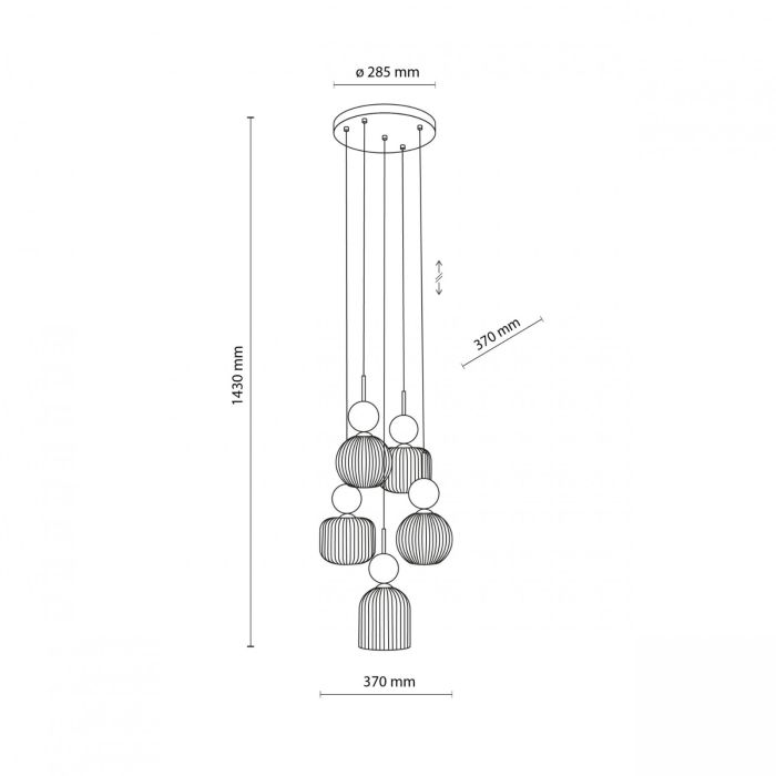 Lampa wisząca SOPHIA COGNAC Zielona 11149