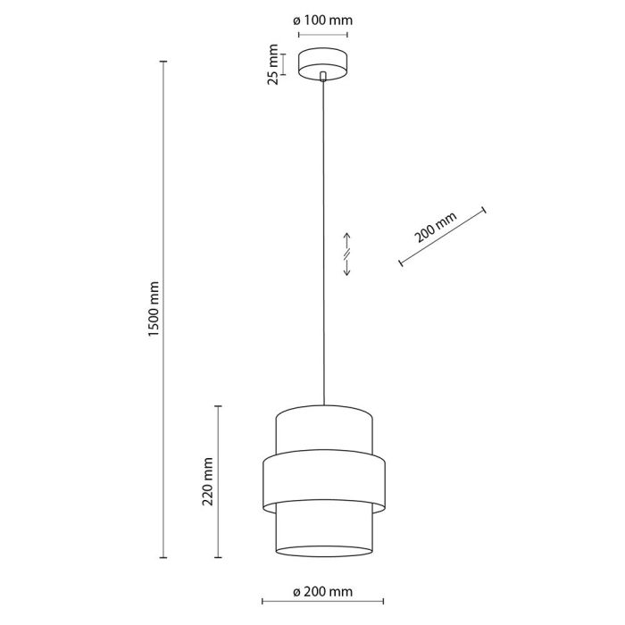 Lampa wisząca CALISTO Czarna 5306