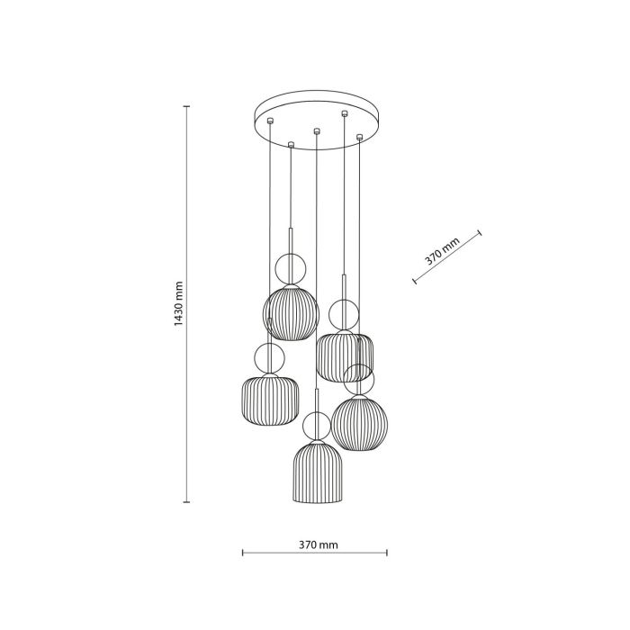 Lampa wisząca SOPHIA COGNAC Złota 11593
