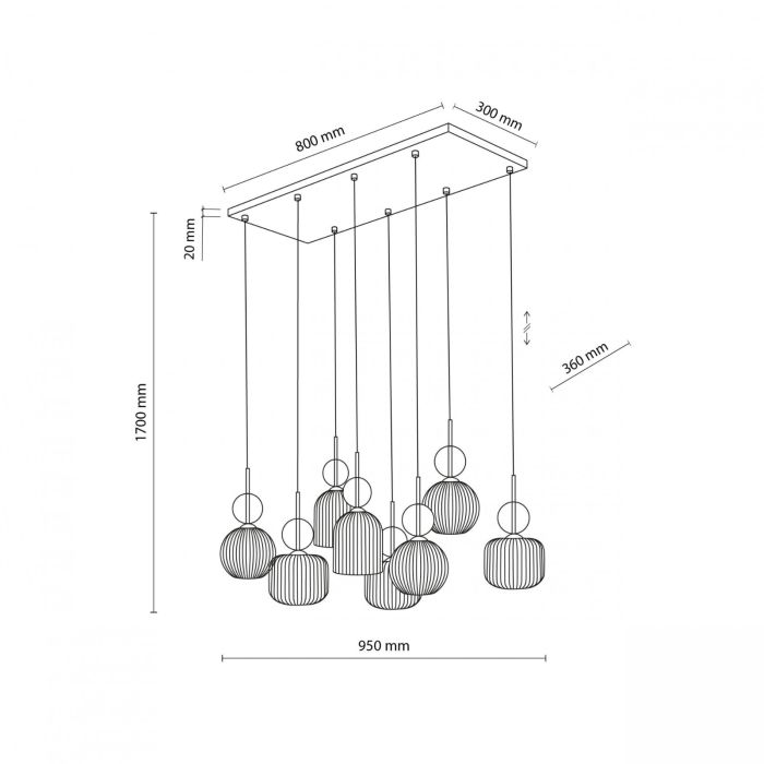 Lampa wisząca SOPHIA COGNAC 11045
