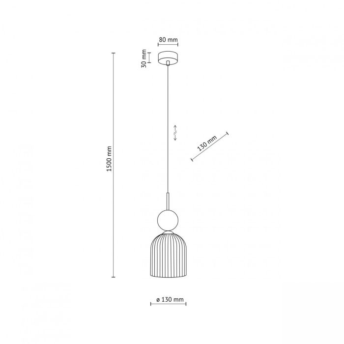 Lampa wisząca SOPHIA COGNAC Zielona 11146