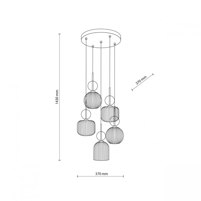 Lampa wisząca SOPHIA COGNAC 11043