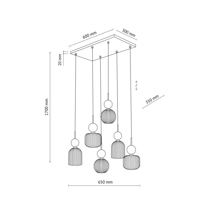 Lampa wisząca SOPHIA COGNAC 11044 Lampa wisząca SOPHIA COGNAC 11044