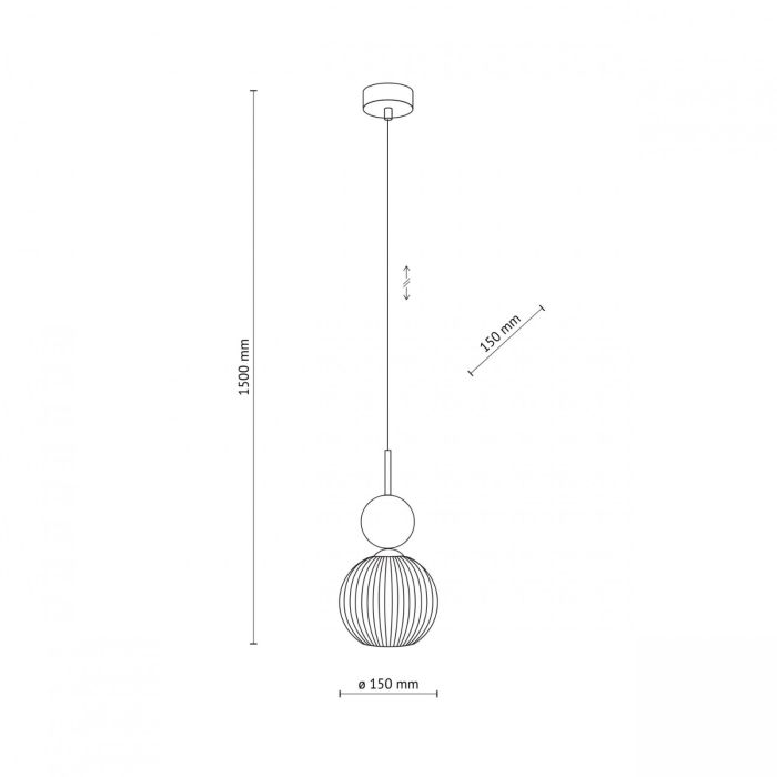 Lampa wisząca SOPHIA COGNAC Zielona 11145