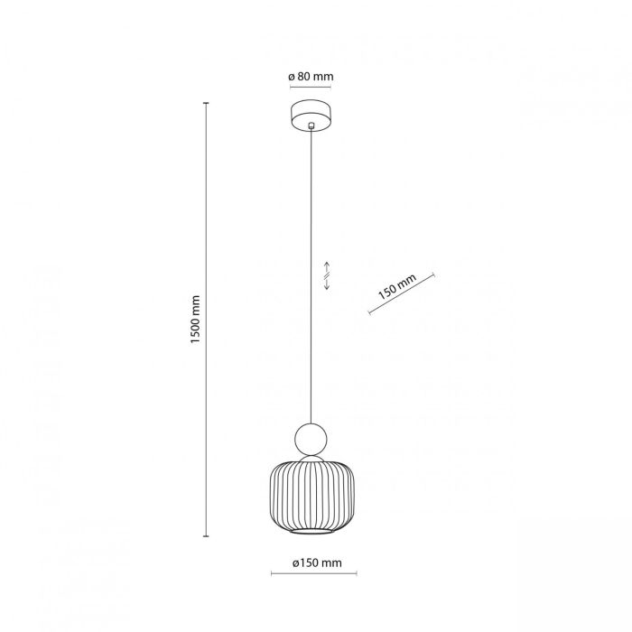 Lampa wisząca BALLO Brązowa 11049