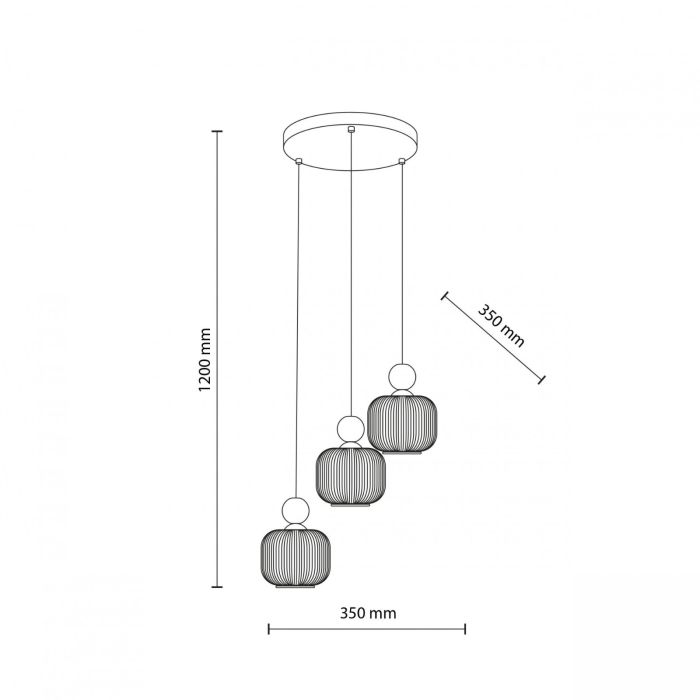 Lampa wisząca BALLO Brązowa 11050