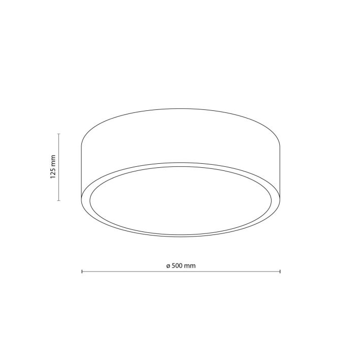 Oprawa natynkowa zewnętrzna LIVO Czarna śr. 50 cm Oprawa natynkowa zewnętrzna LIVO Czarna śr. 50 cm