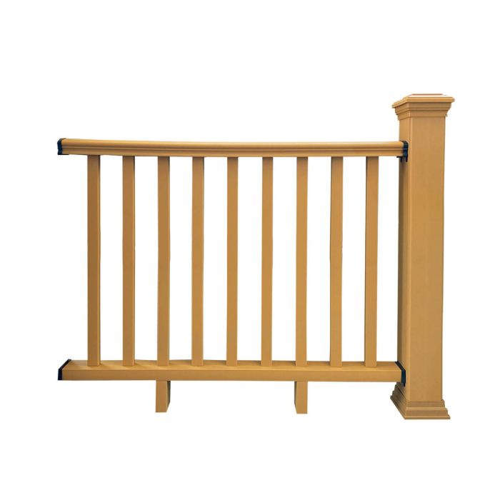 Balustrada kompozytowa Dąb Jasny 140 x 113 cm (1 słupek)