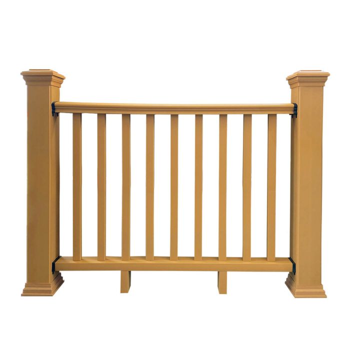 Balustrada kompozytowa Dąb Jasny 140 x 113 cm (1 słupek)