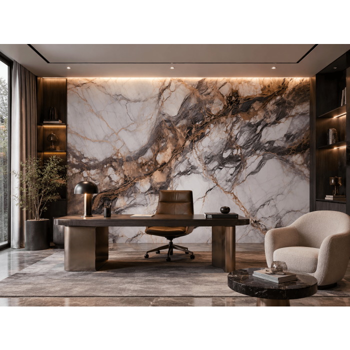 Panel Ścienny XXL Breccia Miedziany Połysk 120 x 280 cm 3 mm – zestaw 3 szt. (ABC)