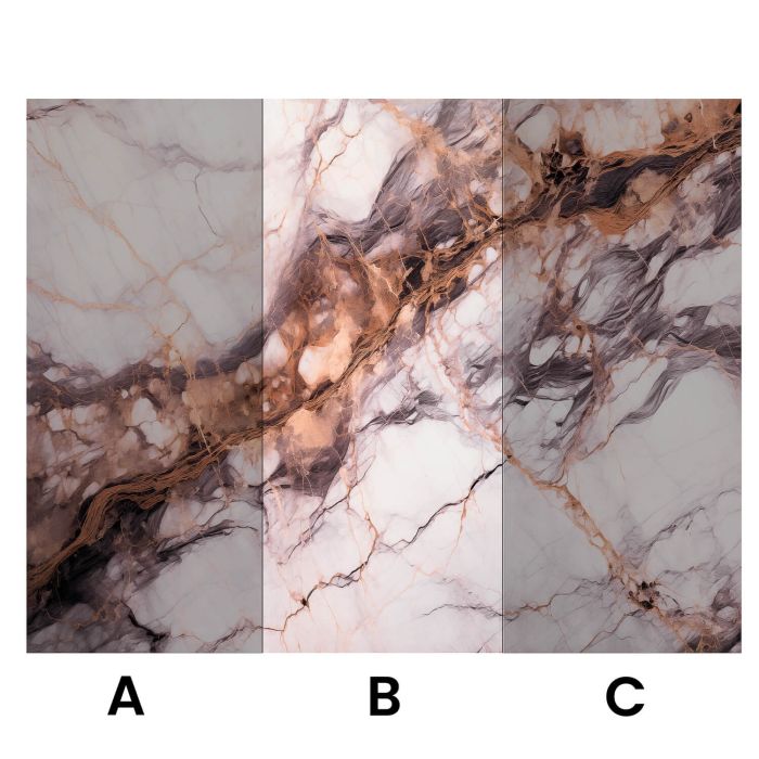 Panel Ścienny XXL Breccia Miedziany Połysk 120 x 280 cm 3 mm (B)