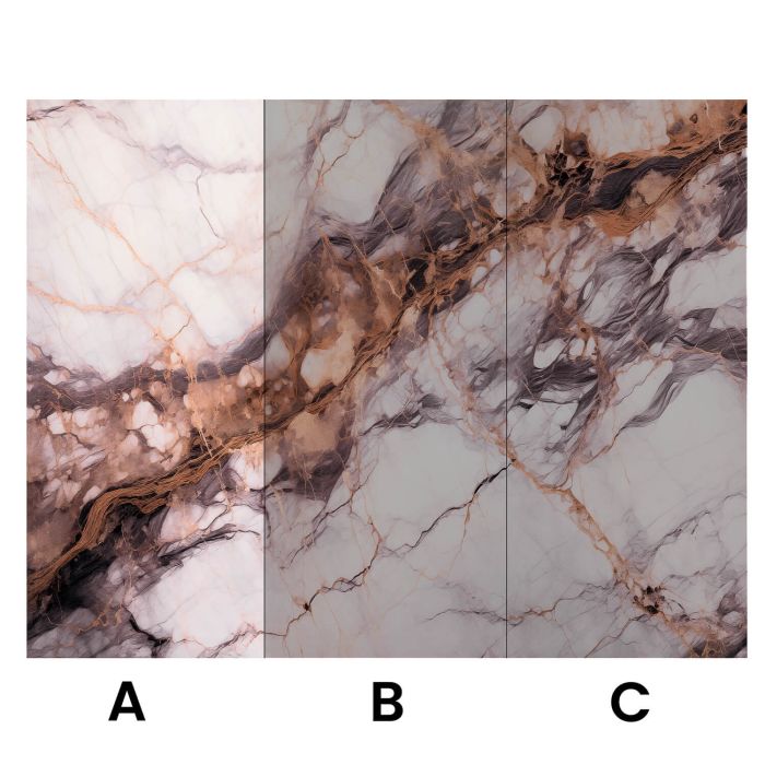 Panel Ścienny XXL Breccia Miedziany Połysk 120 x 280 cm 3 mm (A)