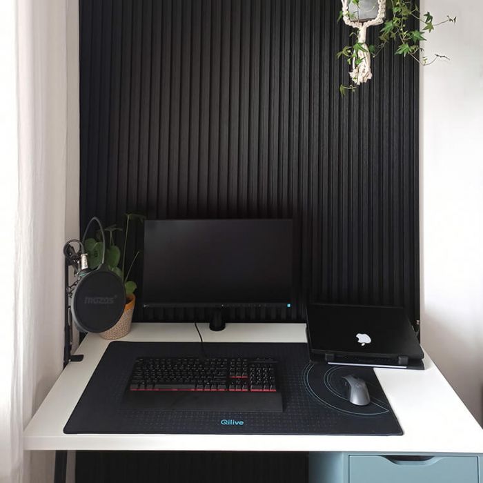 Lamele Ścienne Satyna Czarny – dł. 2,7 m