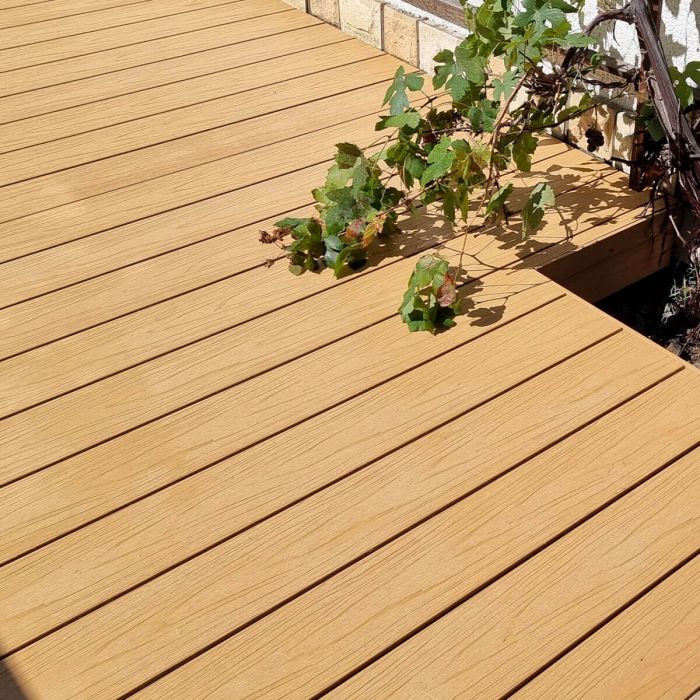 Deska Tarasowa Kompozytowa Premium Ecru / Dąb Jasny – dł. 4 m