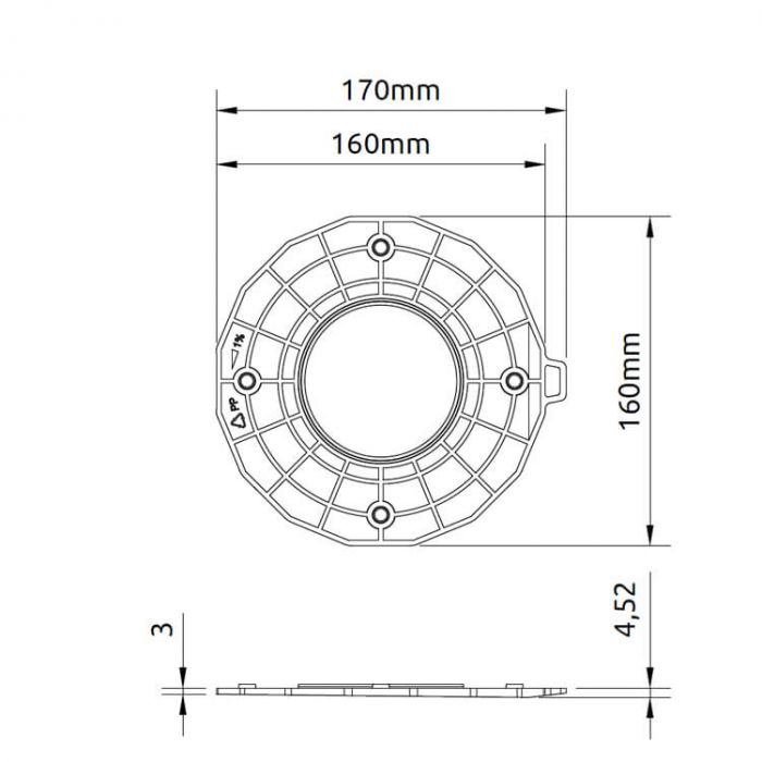 Dysk poziomujący do wspornika 1%