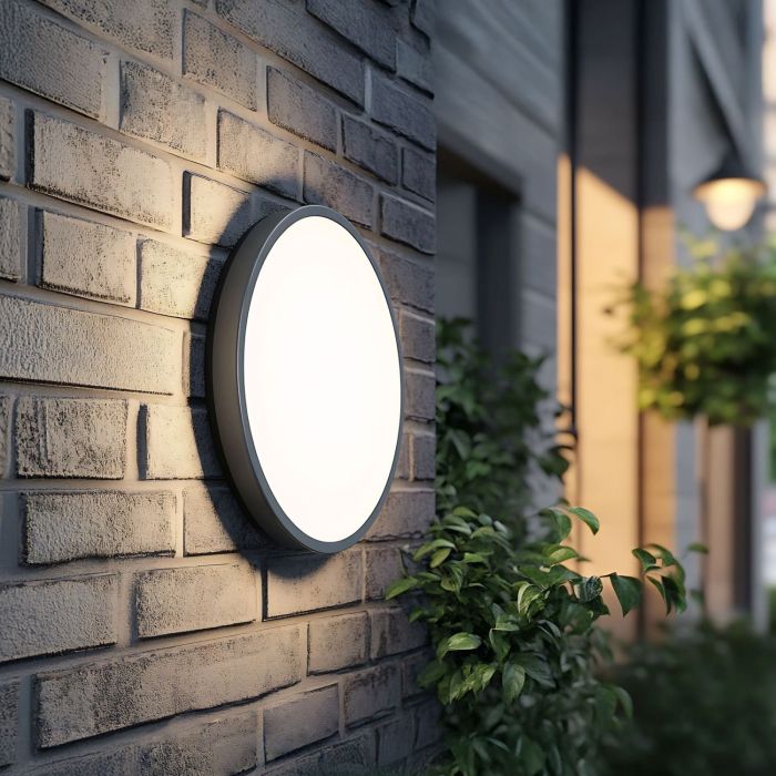 Plafon zewnętrzny LED SFERIS Czarny śr. 24,5 cm