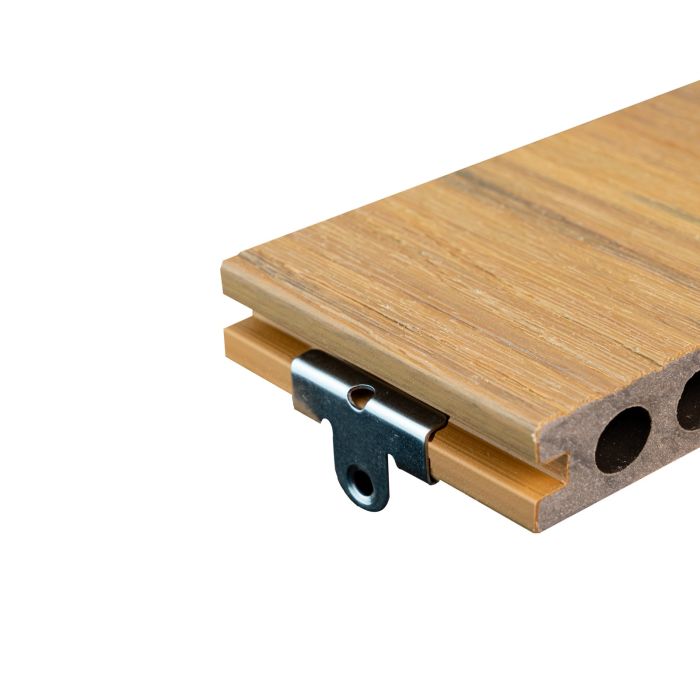 Klips montażowy L-11 startowo-końcowy ze stali nierdzewnej + wkręt - 10 szt.