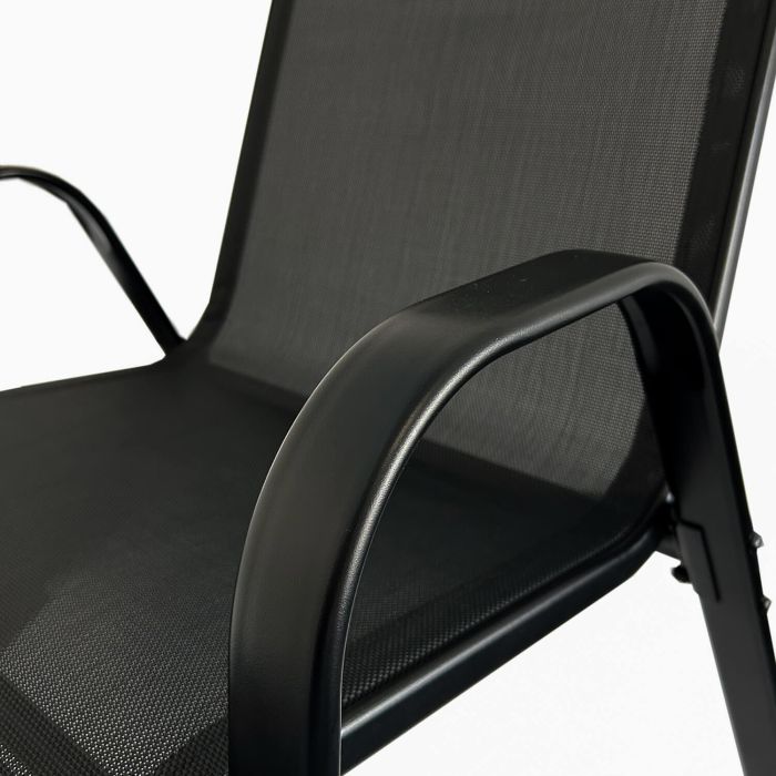 Zestaw Ogrodowy Terra Czarny – 4 krzesła + stolik