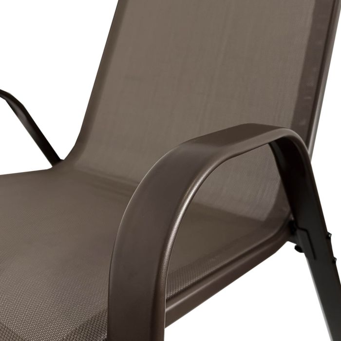 Krzesło Ogrodowe Terra Brązowe – zestaw 4 krzeseł