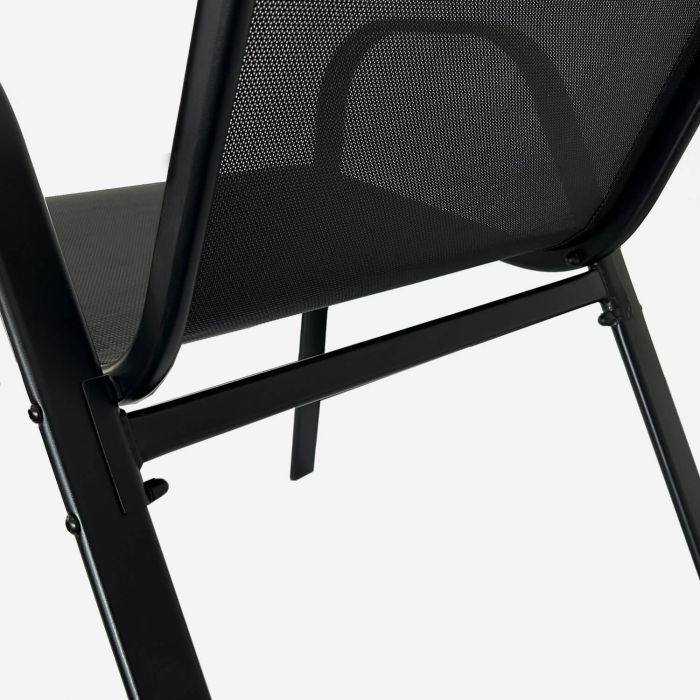 Krzesło Ogrodowe Terra Czarne – zestaw 6 krzeseł