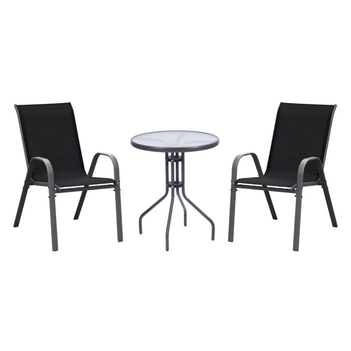 Krzesło Ogrodowe Terra Czarne – zestaw 6 krzeseł