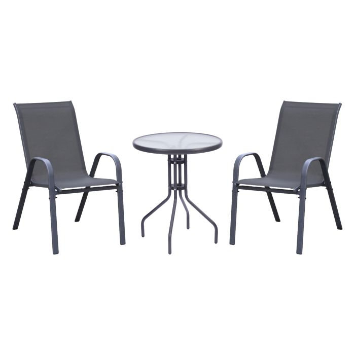 Krzesło Ogrodowe Terra Szare– zestaw 6 krzeseł