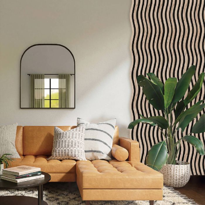 Lamele ścienne akustyczne na filcu S-Line Dąb Naturalny Fornir 2,1 x 30,5 cm – dł. 2,7 m