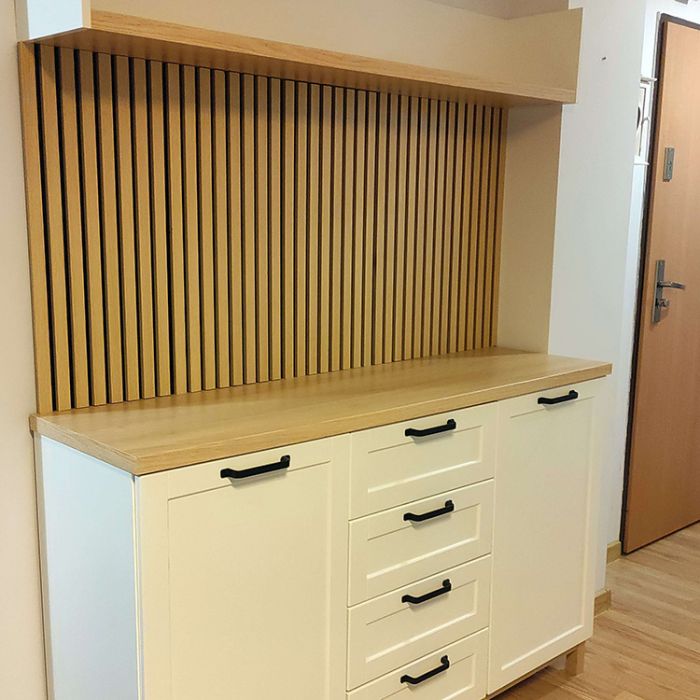 Lamele ścienne akustyczne na filcu Dąb Jasny 2 x 32 cm – dł. 2,7 m