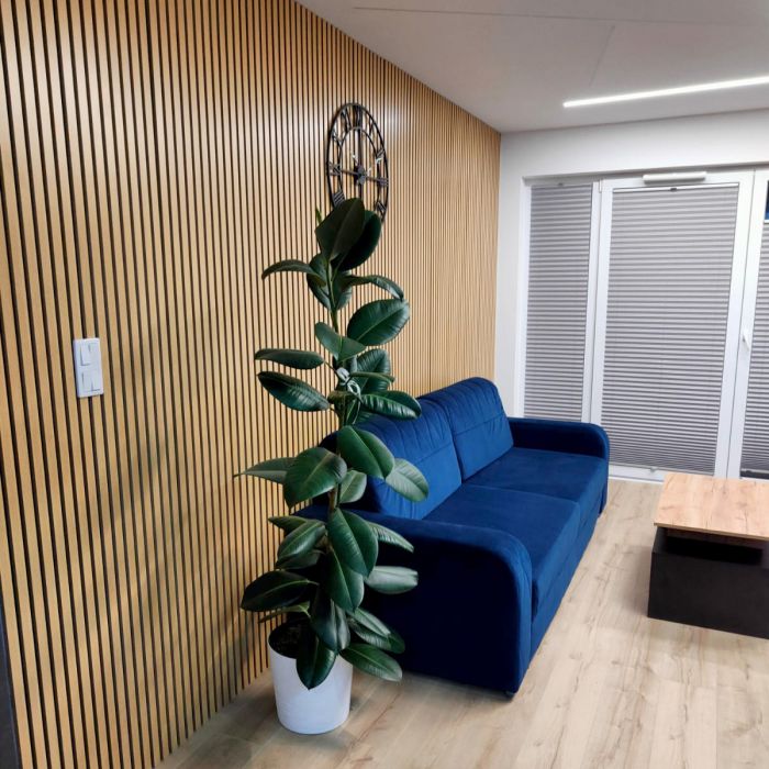 Lamele ścienne akustyczne na filcu Dąb Jasny 2 x 32 cm – dł. 2,7 m