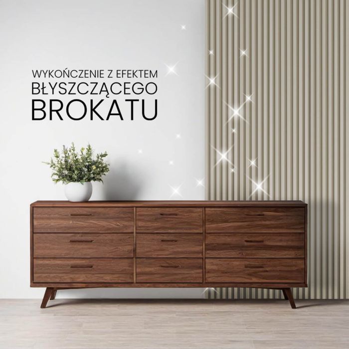 Listwa Lamelowa Startowa Ecru Brokat 2,4 x 2,4 cm – dł. 2,7 m