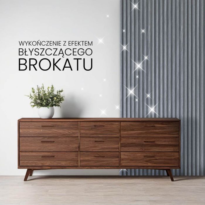 Lamele Ścienne Dekoracyjne Coffee Brokat 2,4 x 16,8 cm – dł. 2,7 m