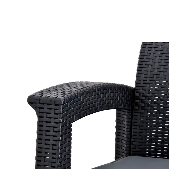 Zestaw Mebli Ogrodowych z technorattanu 5-osobowy Aura Antracyt Zestaw Mebli Ogrodowych z technorattanu 5-osobowy Aura Antracyt