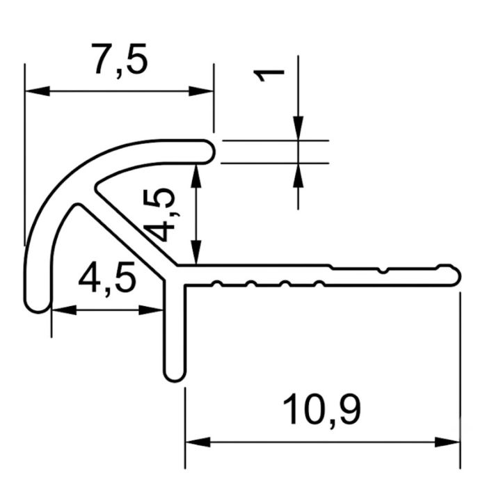 Narożnik zewnętrzny aluminiowy 4,5 mm do paneli ściennych Czarny Mat – 2,9 m Narożnik zewnętrzny aluminiowy 4,5 mm do paneli ściennych Czarny Mat – 2,9 m