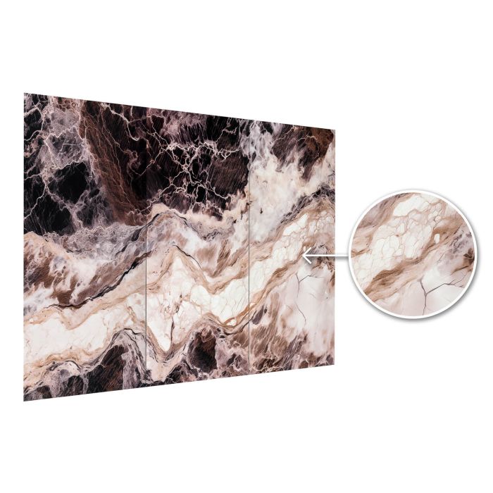 Panel Ścienny XXL Emperador Czarny Połysk 120 x 280 cm 3 mm – zestaw 3 szt. (ABC)