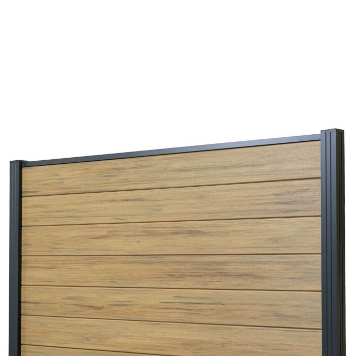 Panel ogrodzeniowy kompozytowy Premium Dąb Winchester – 2 słupki