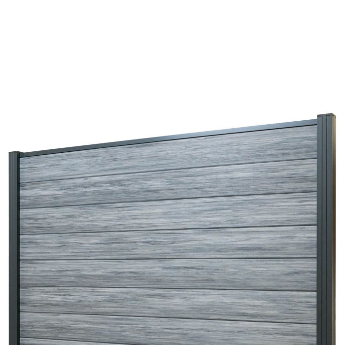 Panel ogrodzeniowy kompozytowy Premium Gray – 1 słupek
