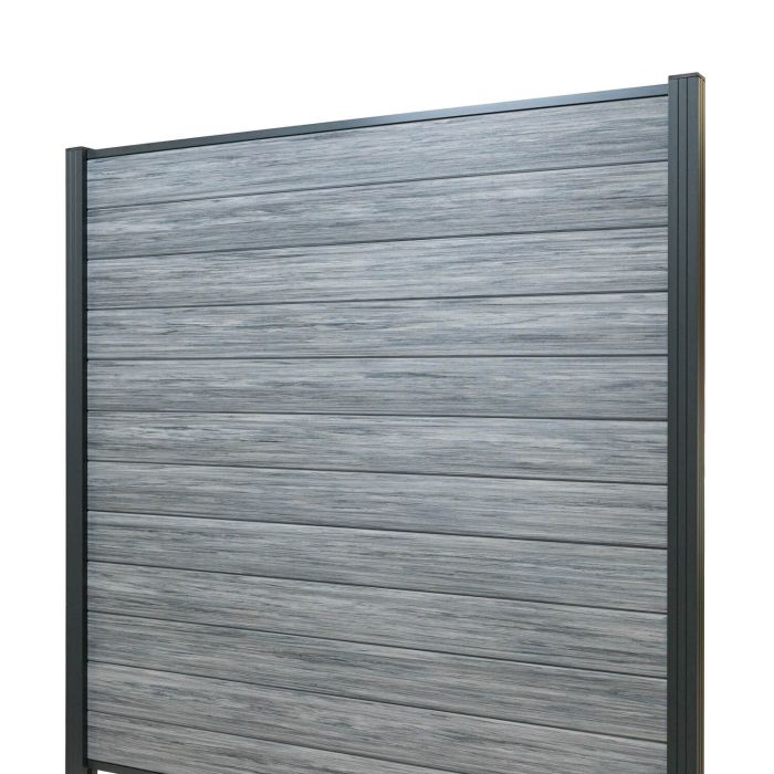 Panel ogrodzeniowy kompozytowy Premium Gray – 2 słupki