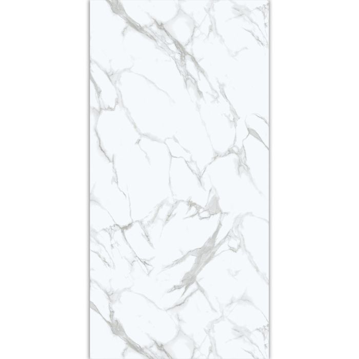 Panel Podłogowy Winylowy SPC Marmur Calacatta Biały Połysk 45 x 90 cm 4 mm