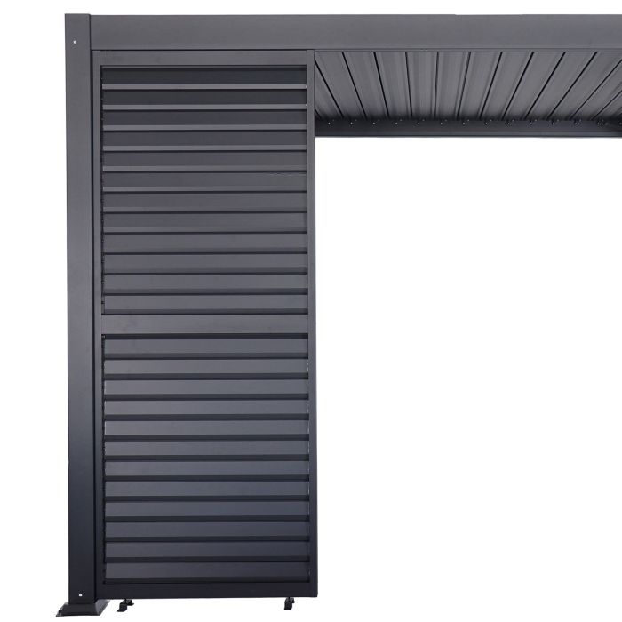 Panel żaluzjowy poziomy regulowany do pergoli ogrodowej Antracyt