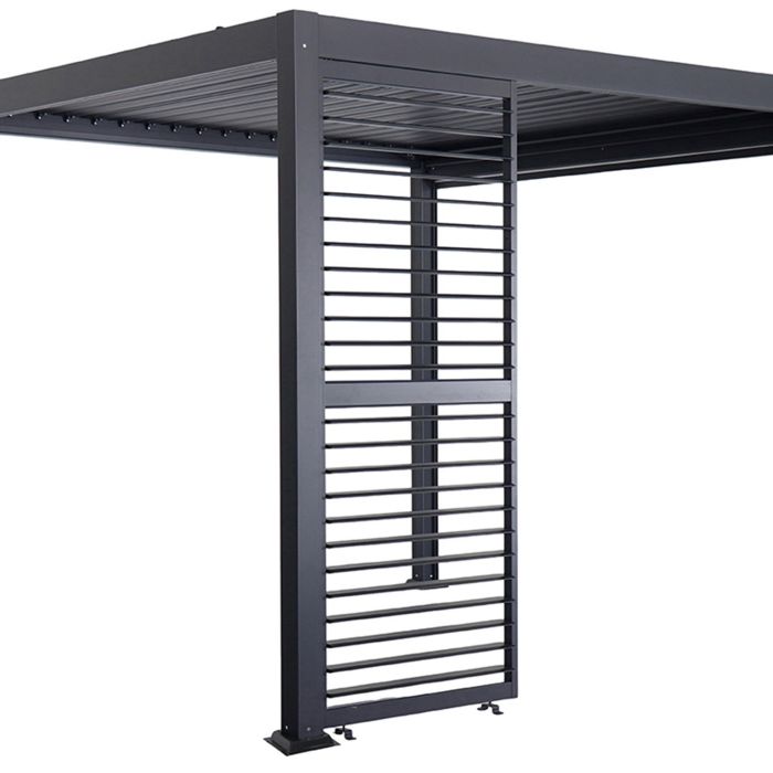 Panel żaluzjowy poziomy regulowany do pergoli ogrodowej Antracyt