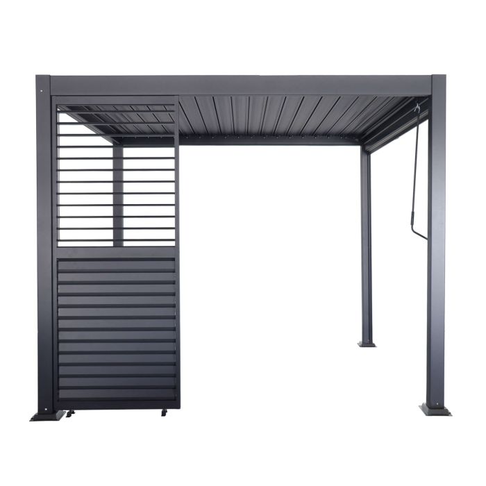 Panel żaluzjowy poziomy regulowany do pergoli ogrodowej Antracyt